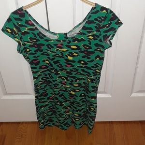 Printed bodycon dress with a open back